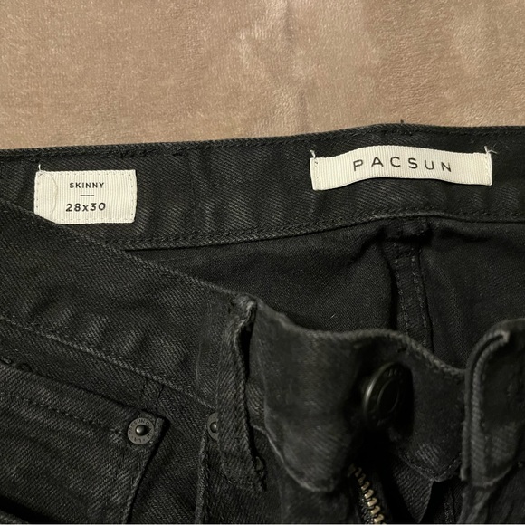 Pacsun Mens Black Skinny Jeans - Picture 2 of 4